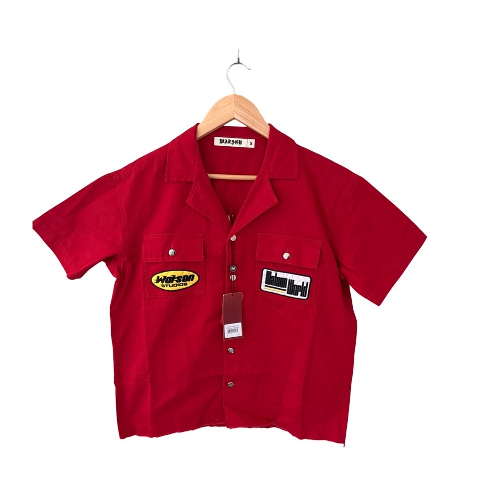 Watson Studios World Work Shirt Red NWT Size S - Picture 3 of 7